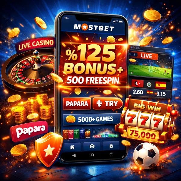 Mostbet Türkiye canlı casino masaları, slot oyunları ve spor bahisleri arayüzü 2026